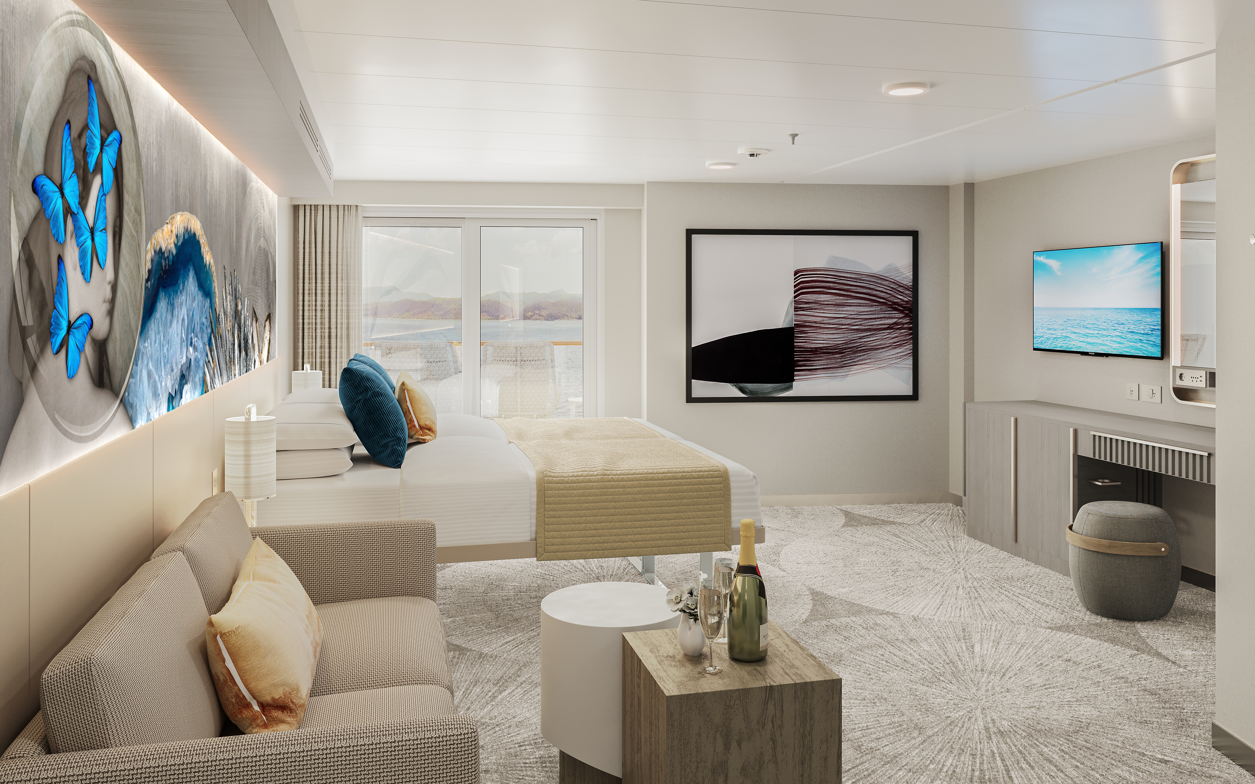 Forward-facing Club Balcony Suite With Large Balcony – [M2]